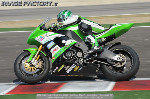 2009-09-27 Imola 3466 Variante bassa - Superbike - Race 1 - David Salom - Kawasaki ZX 10R